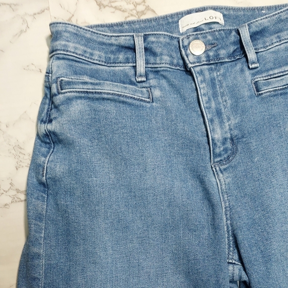 LOFT High Waist Wide Leg Crop Jeans, Size 2 - Picture 6 of 10